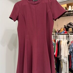 Elegant Burgundy Dress